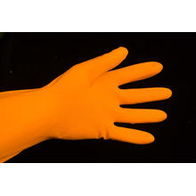 Guante de látex doméstico de color naranja/guante de goma multiusos